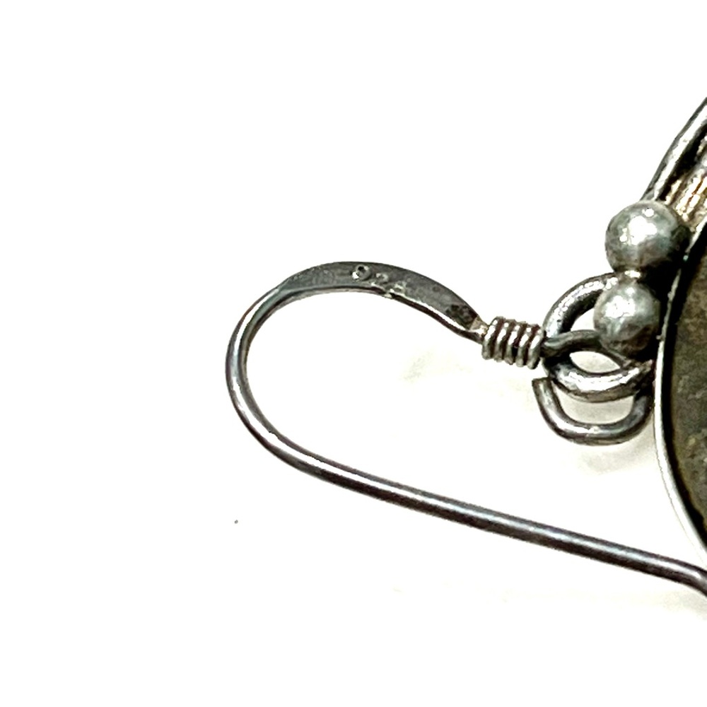 Antique Coin Silver Earrings - Picture 4 of 5